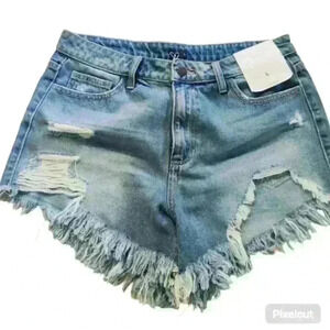 Cello Distressed Jean Shorts Women's Large